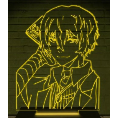 Luminária em Acrílico Bungo Stray Dogs mod 01 - Dazai